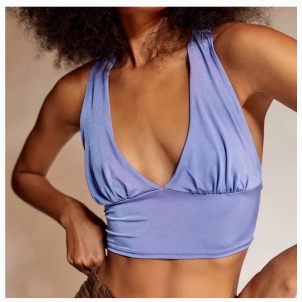 Urban Outfitters uo phoenix plunging tie-back tank top